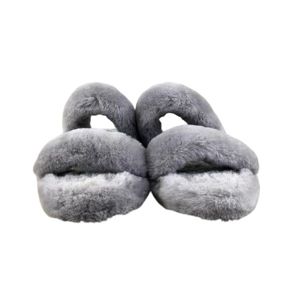 UGG Oh Yeah Amethyst Sheepskin Slingback Slipper Sandals Women 7 Gray Cozy Boho - Picture 5 of 10